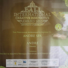 Andre Bali Spa Certificate